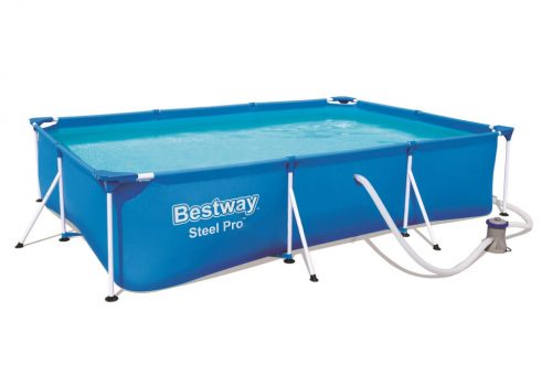 Bestway Steel Pro 300x201x66cm, vízforgatóval, szűrőbetéttel, fémvázas, négyszögletű