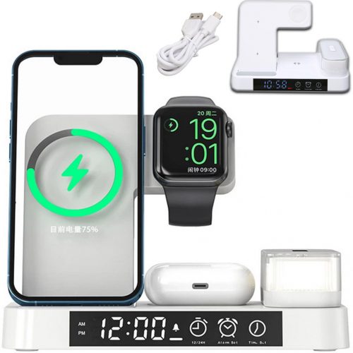 4in1 indukciós töltőállomás Apple iPhone/Watch/AirPods készülékekhez, 15W