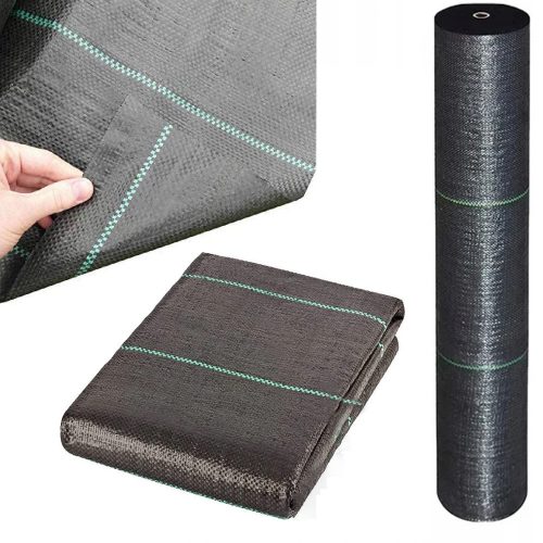 Geotextil, fekete gyomgátló szőnyeg 90g/m2 1,6x50m